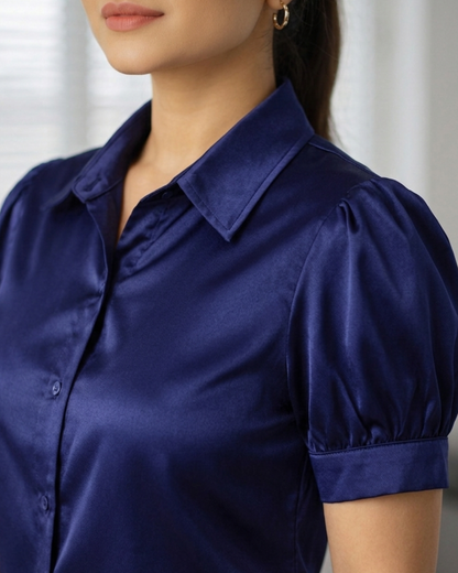 The Power Puffed Blue Shirt