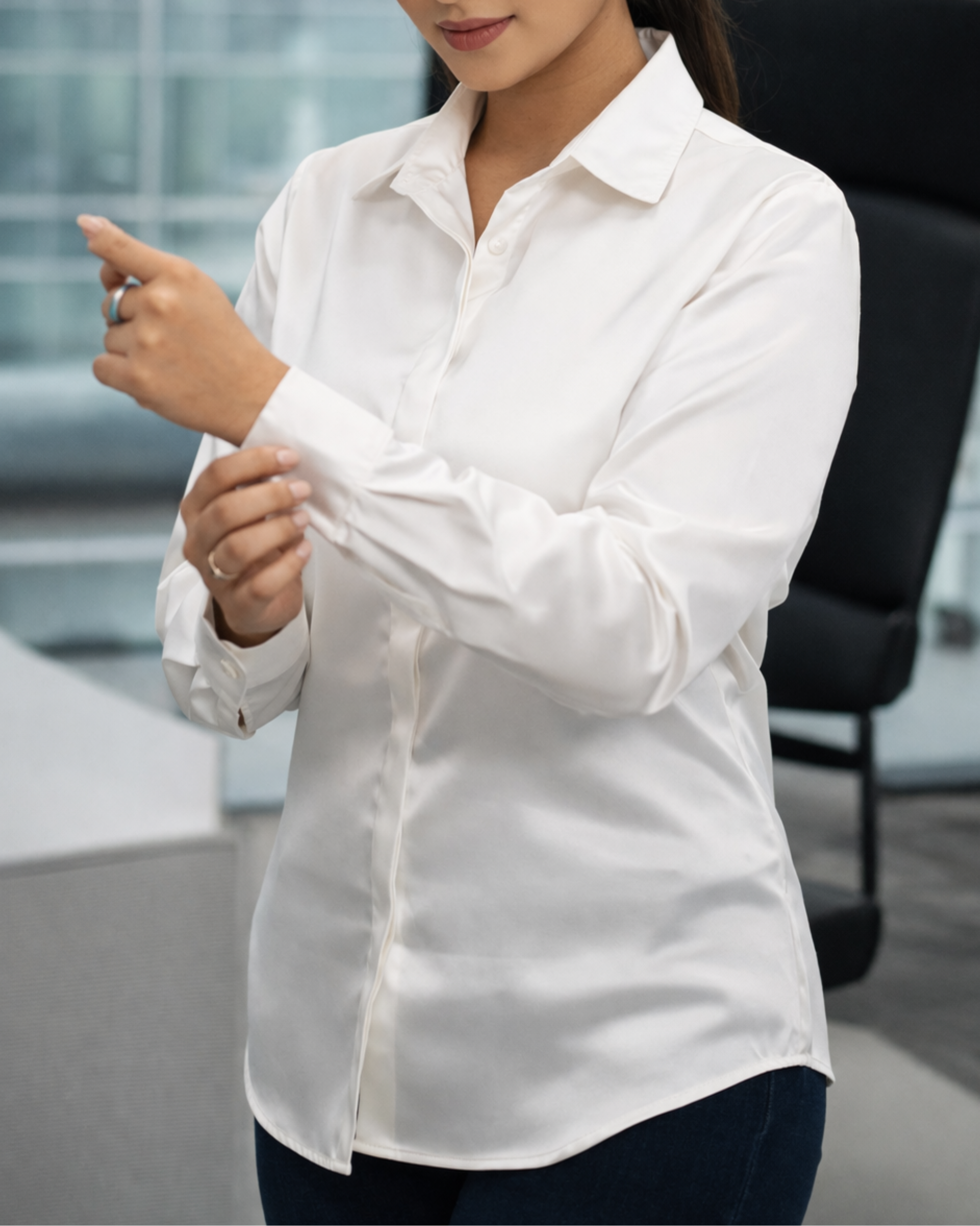 Clarity White Shirt – Classic Formal Wear for Women