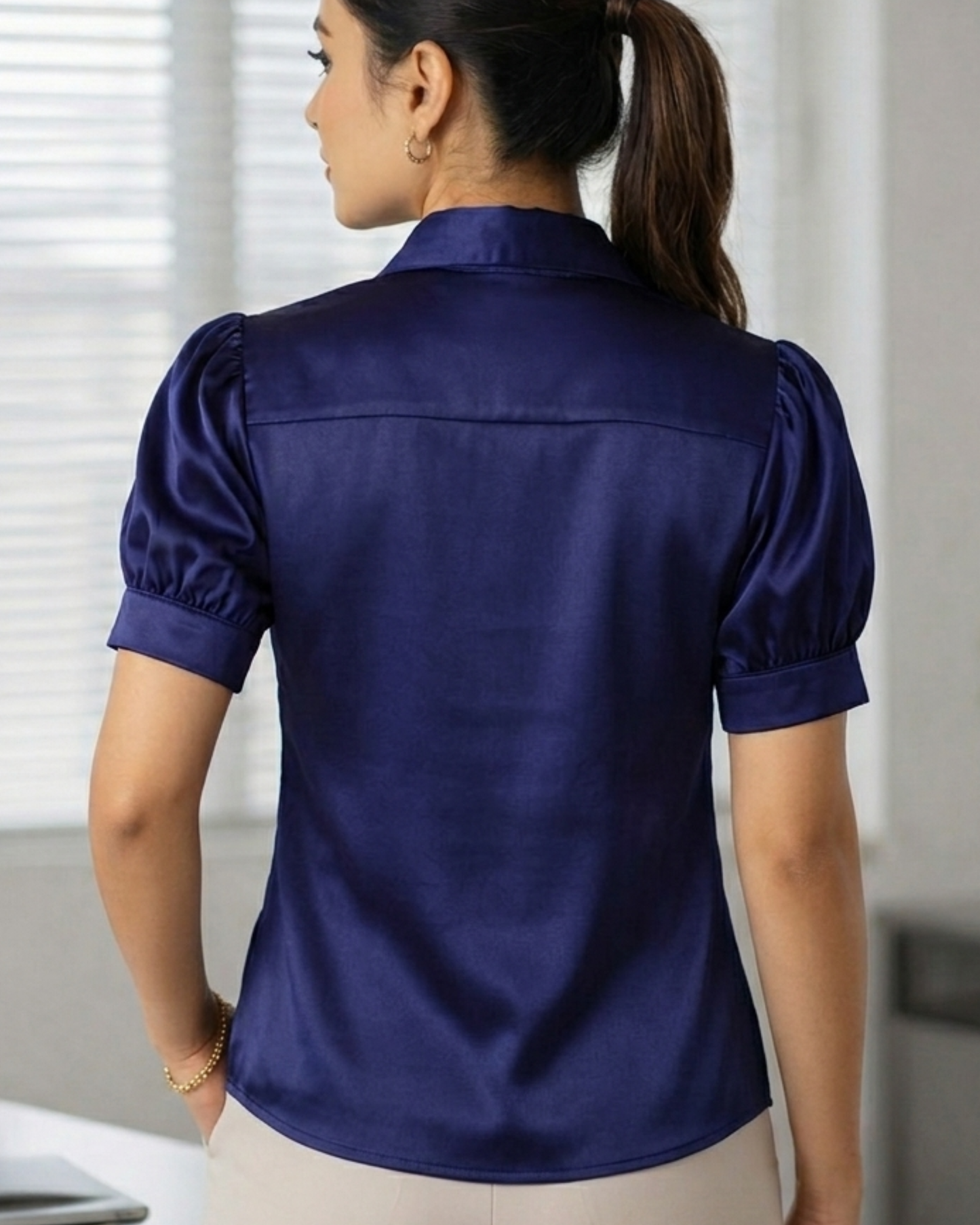 The Power Puffed Blue Shirt
