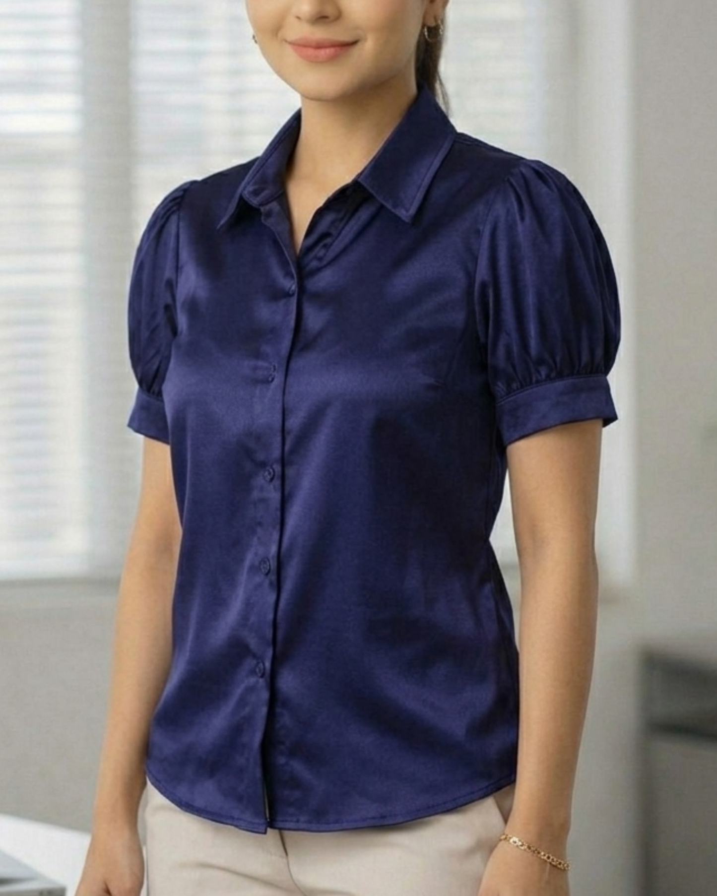 The Power Puffed Blue Shirt