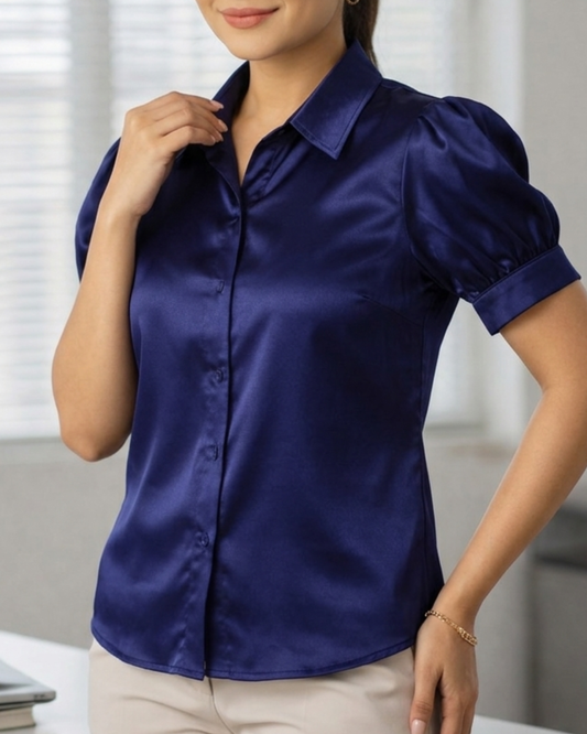 The Power Puffed Blue Shirt