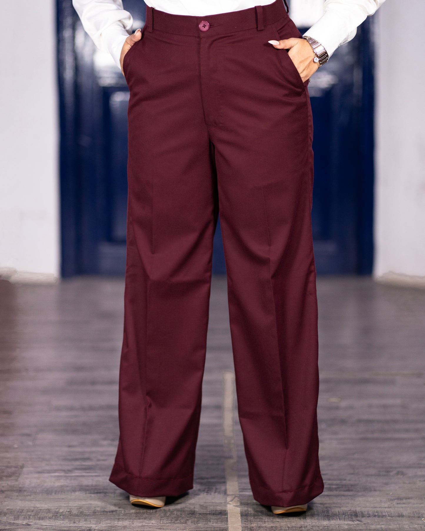 The go getter maroon trouser