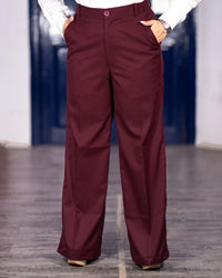 The go getter maroon trouser
