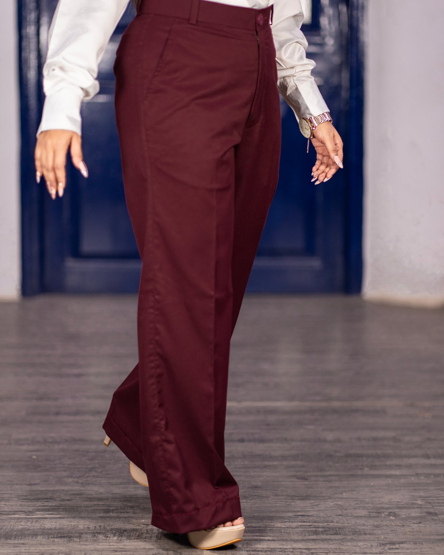 The go getter maroon trouser