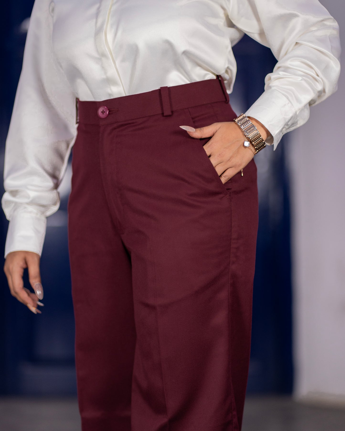 The go getter maroon trouser