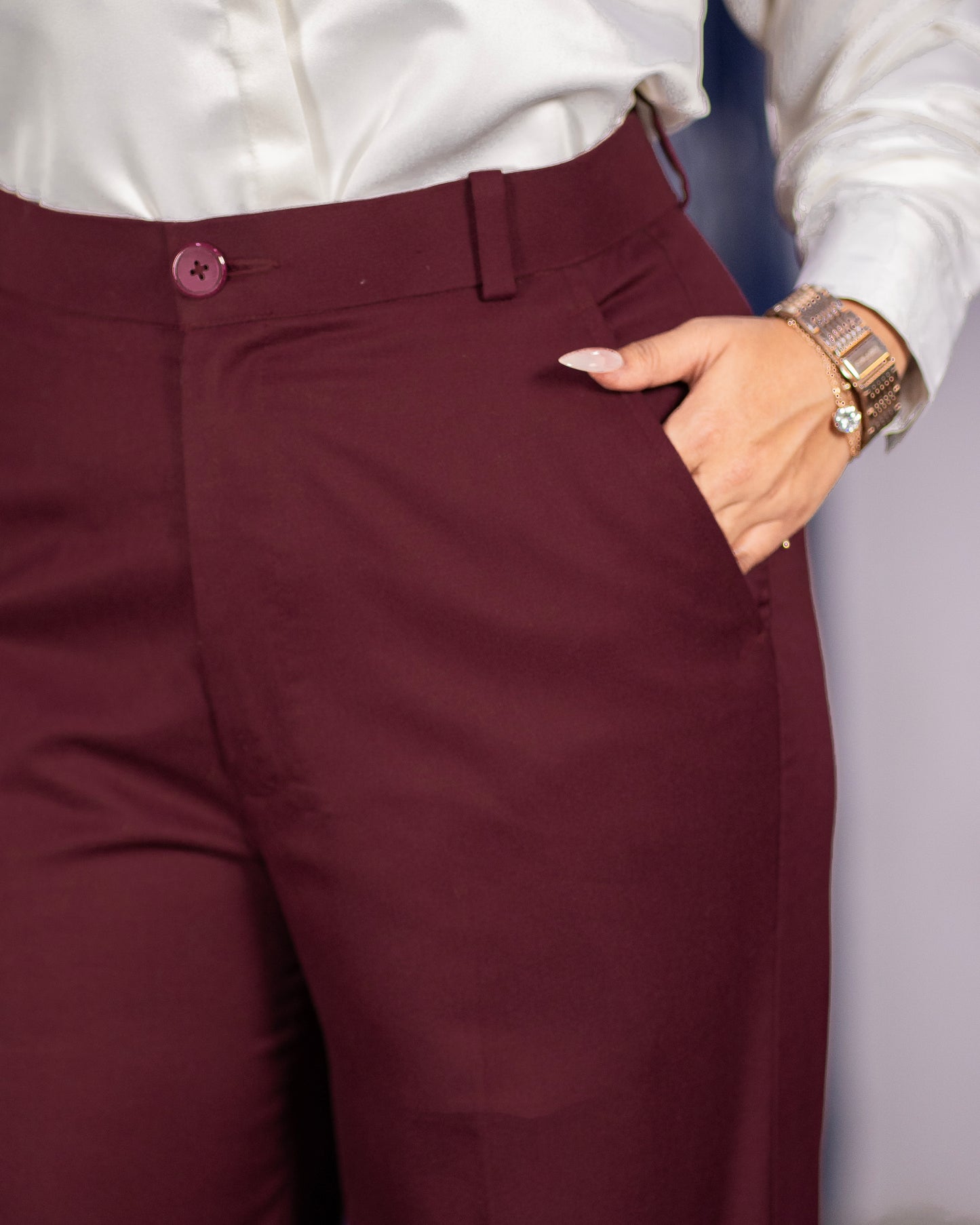 The go getter maroon trouser
