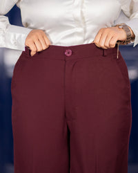 The go getter maroon trouser