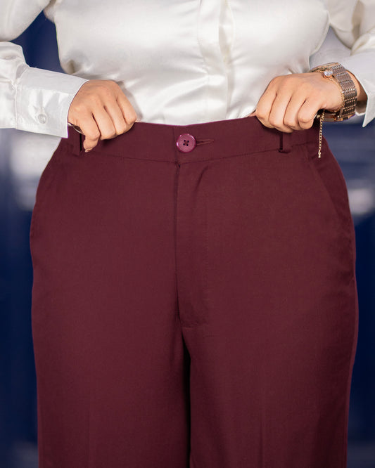 The go getter maroon trouser
