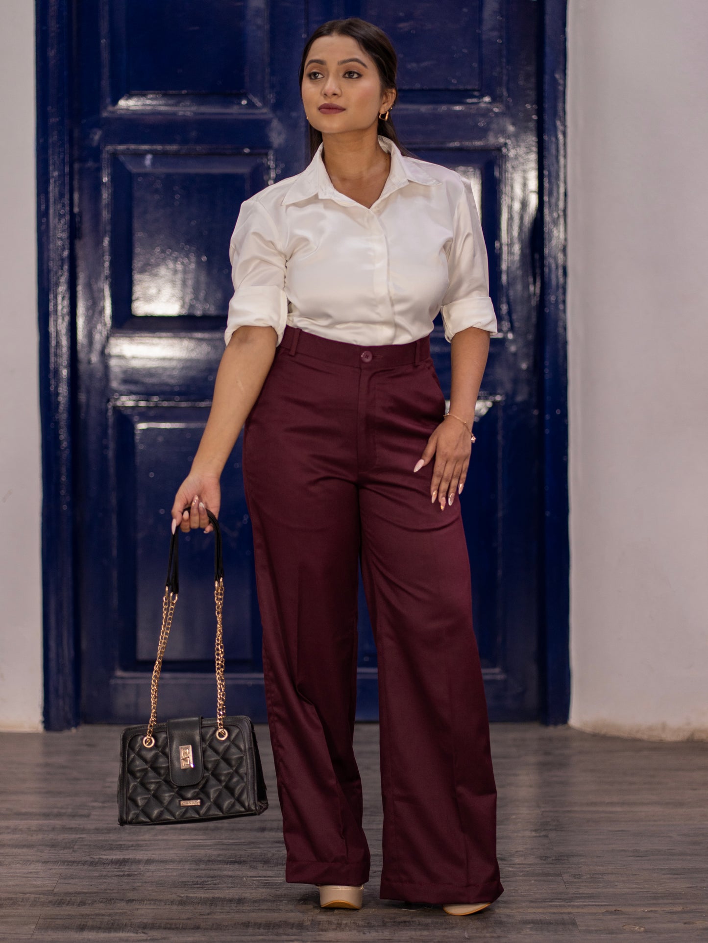 The go getter maroon trouser