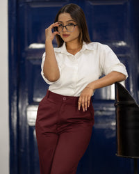 The go getter maroon trouser