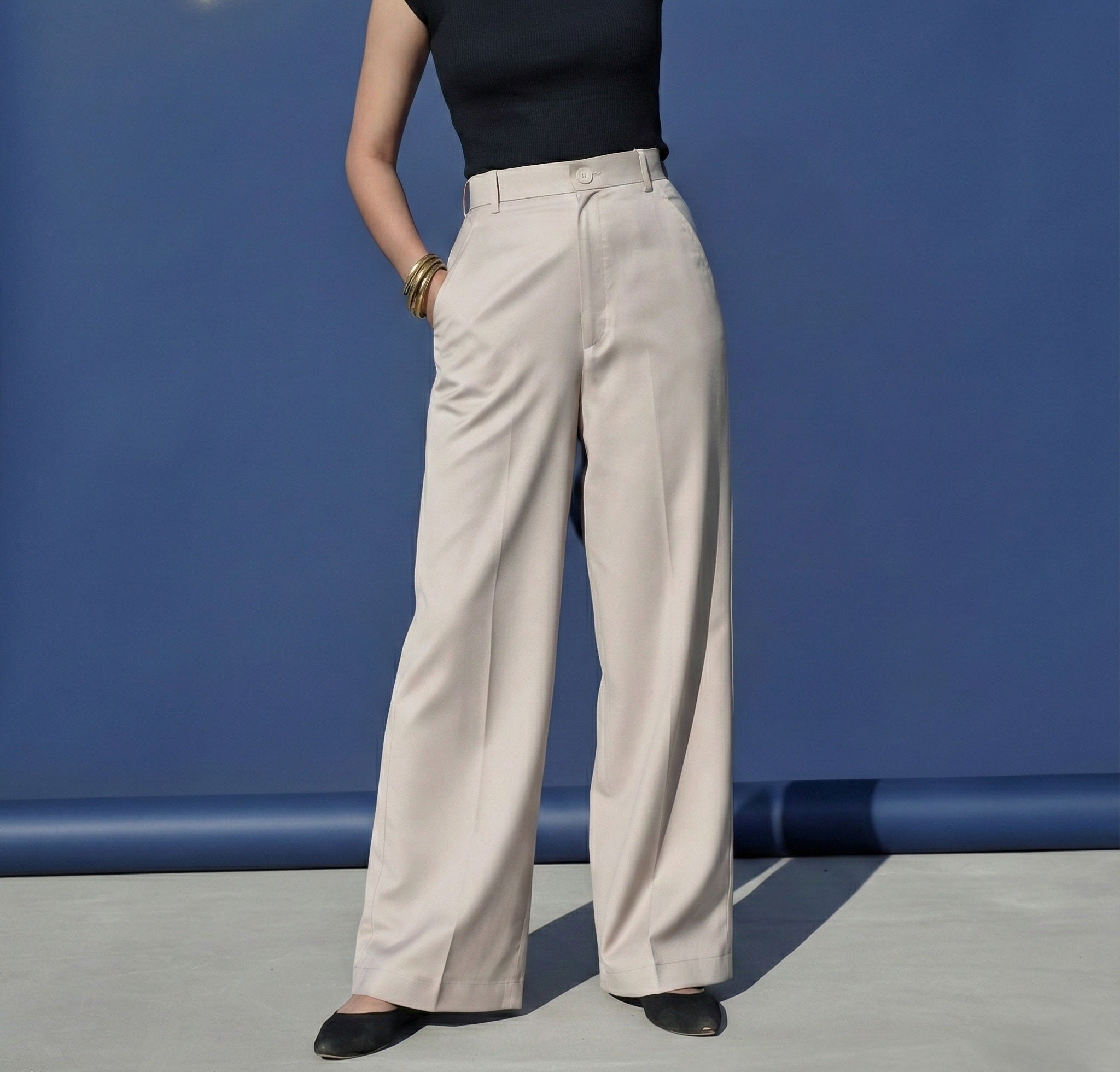 The bold beige Everyday Trouser