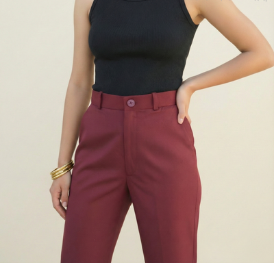 The go getter maroon trouser