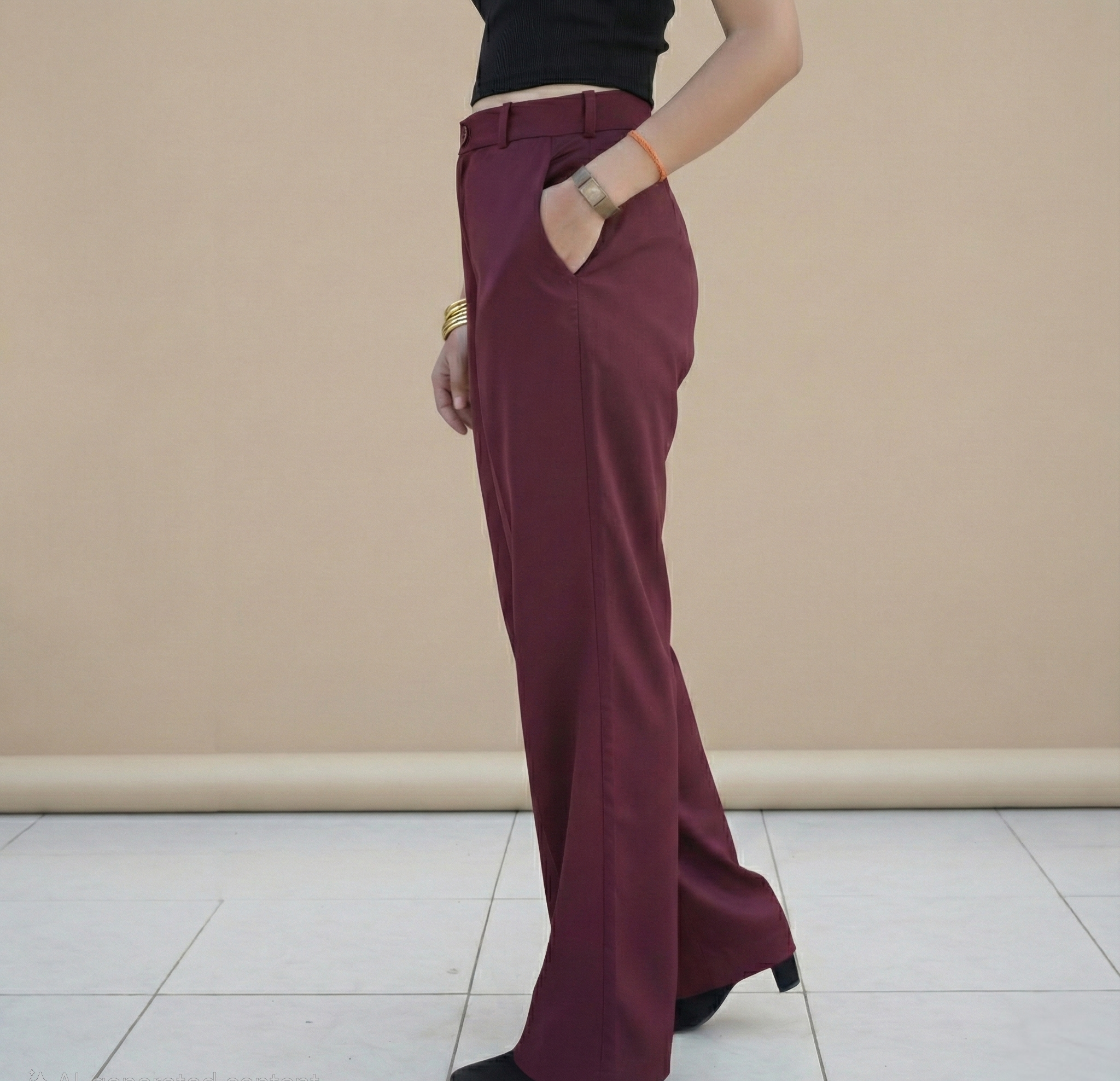 The go getter maroon trouser